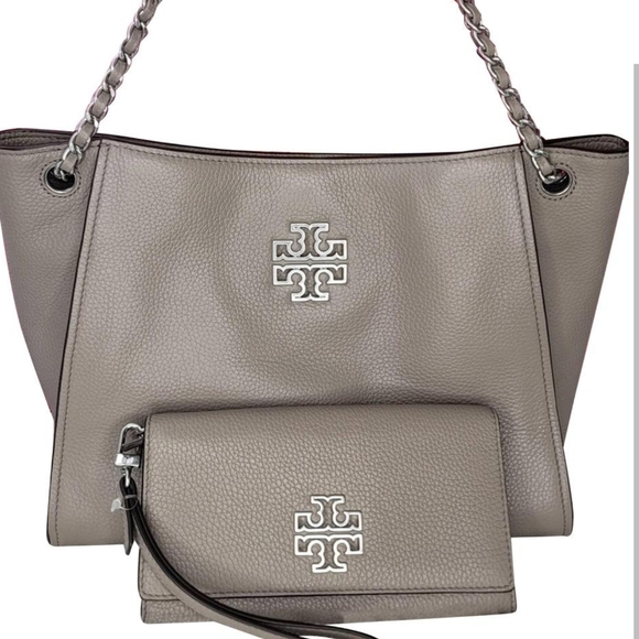 Tory Burch 2pcs SET Designer Matching Purse Bag Shoulder Crossbody + Wallet NWT - Picture 11 of 11